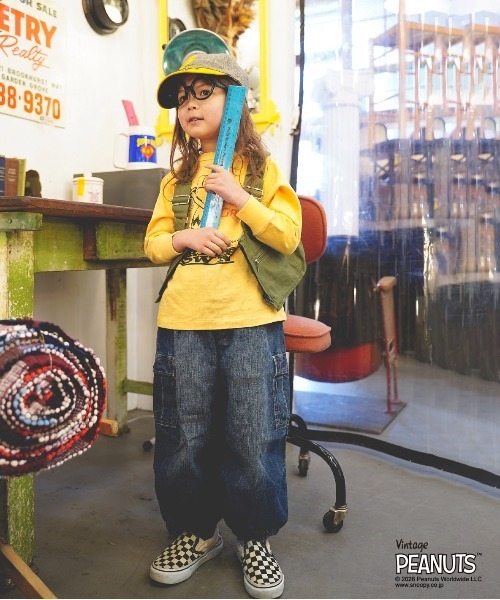 DENIM DUNGAREE(デニムダンガリー)の「SNOOPY GOOD GRIEF L/S Tee(Tシャツ/カットソー・キッズ・イエロー・125cm/105cm/115cm)」の5枚目の写真