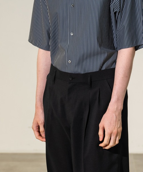 CITY TOKYO(シティトウキョウ)の「【CITY TOKYO/シティートーキョー】Cool-flex ワイドトラウザーズ(スラックス・メンズ・カーキ/ブラック・1/2/3)」の7枚目の写真