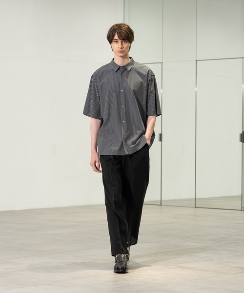CITY TOKYO(シティトウキョウ)の「【CITY TOKYO/シティートーキョー】Cool-flex ワイドトラウザーズ(スラックス・メンズ・カーキ/ブラック・1/2/3)」の5枚目の写真