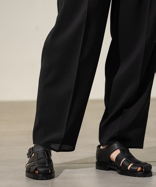 CITY TOKYO(シティトウキョウ)の「【CITY TOKYO/シティートーキョー】Cool-flex ワイドトラウザーズ(スラックス・メンズ・カーキ/ブラック・1/2/3)」の9枚目の写真