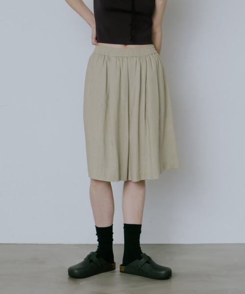 lit(リット)の「Linen Easy Half Pants(その他パンツ・レディース・ベージュ/モカ/ブラック・FREE)」の1枚目の写真