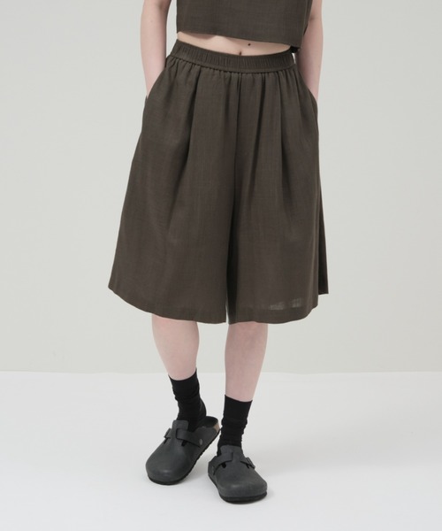 lit(リット)の「Linen Easy Half Pants(その他パンツ・レディース・ベージュ/モカ/ブラック・FREE)」の3枚目の写真