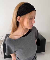 4INT.（フォイント）の「レース シースルー ワイド ヘアバンド（ヘアバンド）」