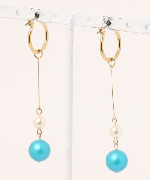 tone（トーン）の「【Le soleil】ターコイズカラー　大人ピアス(MA)（ピアス（両耳用）・レディース・ゴールド・FREE）」の4枚目の写真
