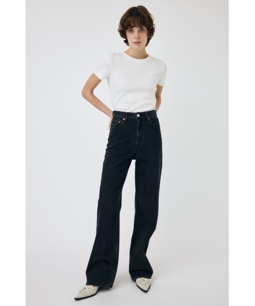 MOUSSY(マウジー)の「HIGH WAIST BLACK STRAIGHT(デニムパンツ・レディース・ブラック・26inch/25inch/24inch/23inch)」の2枚目の写真