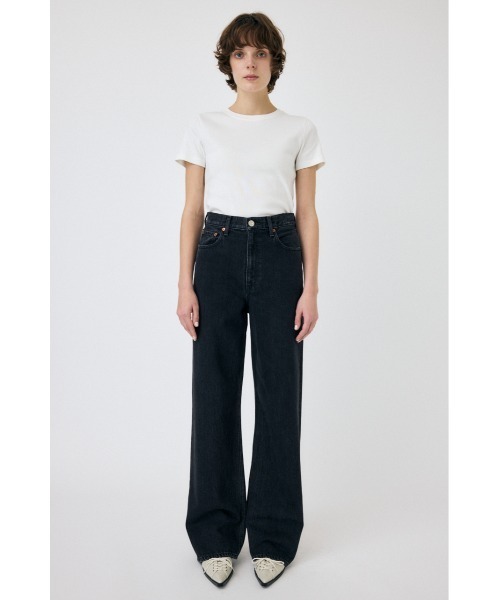 MOUSSY(マウジー)の「HIGH WAIST BLACK STRAIGHT(デニムパンツ・レディース・ブラック・26inch/25inch/24inch/23inch)」の4枚目の写真