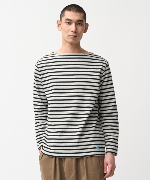 ORCIVAL(オーシバル)の「ORCIVAL | コットンロード ボートネック フレンチバスクTシャツ MEN(Tシャツ/カットソー・メンズ・ホワイト系その他5/パープル/ブラック系その他/ダークブラウン/ブルー系その他5/レッド系その他/グレー系その他2/グレー系その他/パープル系その他/グレー系その他3/ブラウン系その他/ブラック/アイボリー・4/5/3/6)」の22枚目の写真