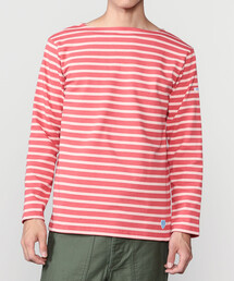 ORCIVAL | コットンロード ボートネック フレンチバスクTシャツ MEN