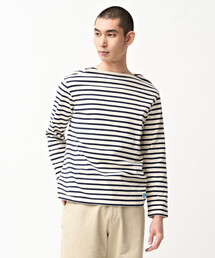 ORCIVAL | コットンロード ボートネック フレンチバスクTシャツ MEN