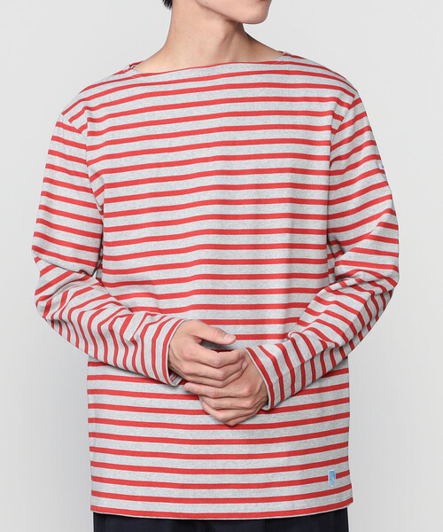 ORCIVAL(オーシバル)の「ORCIVAL | コットンロード ボートネック フレンチバスクTシャツ MEN(Tシャツ/カットソー・メンズ・ホワイト系その他5/パープル/ブラック系その他/ダークブラウン/ブルー系その他5/レッド系その他/グレー系その他2/グレー系その他/パープル系その他/グレー系その他3/ブラウン系その他/ブラック/アイボリー・4/5/3/6)」の7枚目の写真