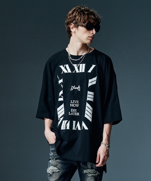 glamb(グラム)の「Timepiece T-Shirt / タイムピースTシャツ(Tシャツ/カットソー・メンズ・ホワイト/ブラック・S/L/M)」の2枚目の写真