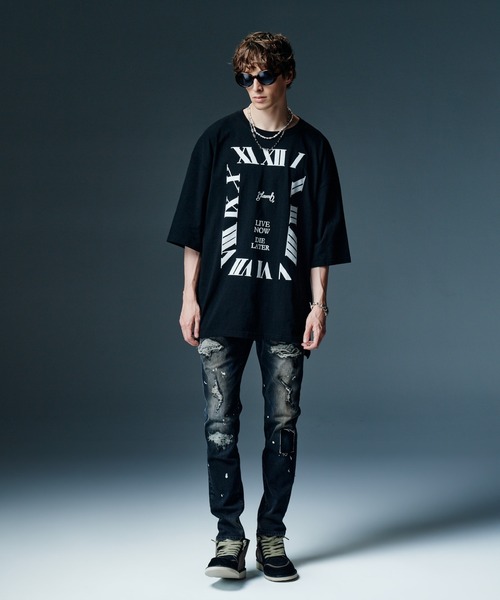 glamb(グラム)の「Timepiece T-Shirt / タイムピースTシャツ(Tシャツ/カットソー・メンズ・ホワイト/ブラック・S/L/M)」の7枚目の写真