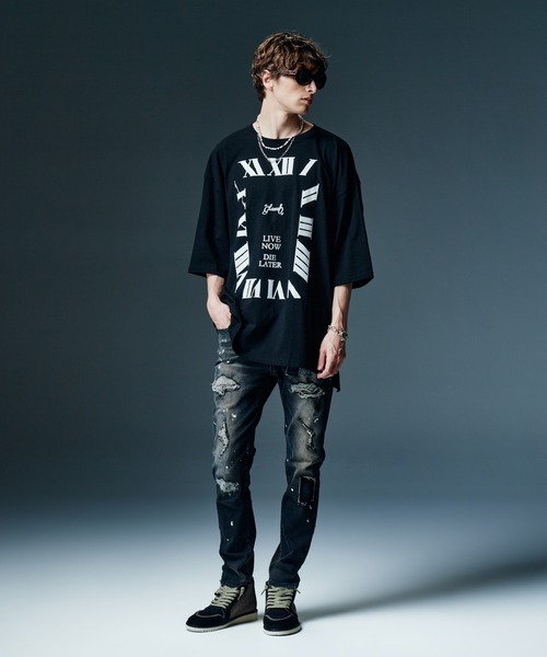 glamb(グラム)の「Timepiece T-Shirt / タイムピースTシャツ(Tシャツ/カットソー・メンズ・ホワイト/ブラック・S/L/M)」の8枚目の写真