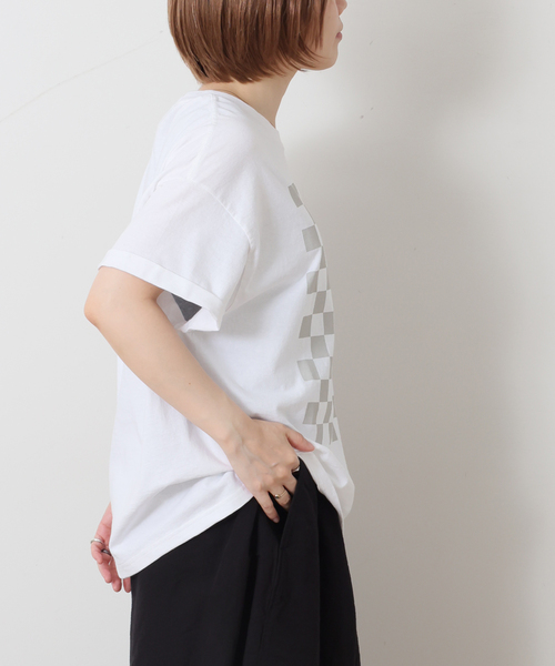 JOURNAL STANDARD LUXE(ジャーナルスタンダード ラックス)の「MATEY's プリントT(チェッカー)(Tシャツ/カットソー・レディース・ライトグレー/ホワイト・FREE)」の22枚目の写真