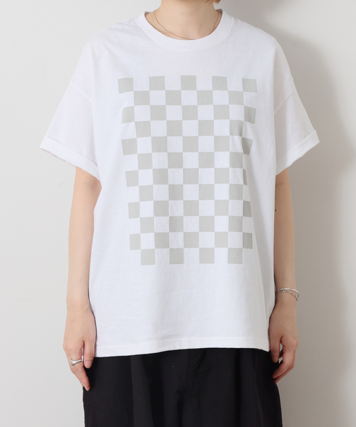 JOURNAL STANDARD LUXE(ジャーナルスタンダード ラックス)の「MATEY's プリントT(チェッカー)(Tシャツ/カットソー・レディース・ライトグレー/ホワイト・FREE)」の20枚目の写真