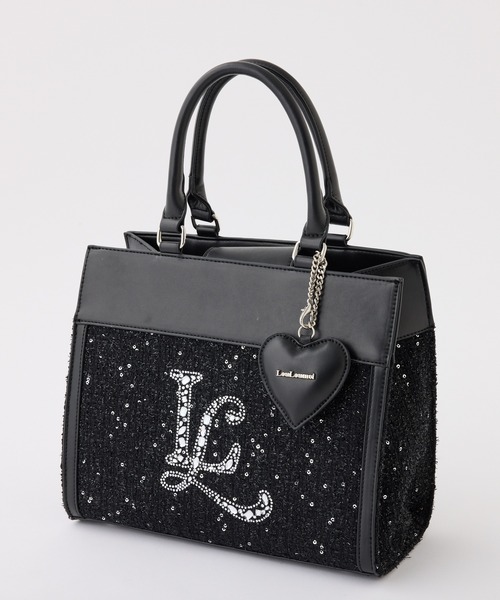 one after another NICE CLAUP(ワンアフターアナザーナイスクラップ)の「【LouLoumei】ビジューロゴミニトートバッグ(トートバッグ・レディース・ピンク/アイボリー/ブラック・FREE)」の14枚目の写真