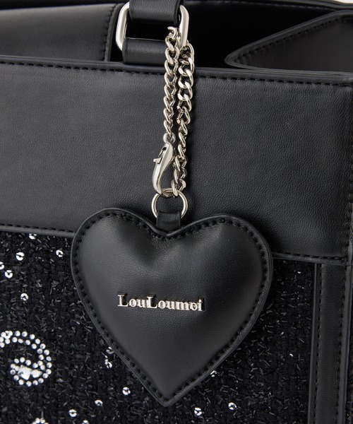 one after another NICE CLAUP(ワンアフターアナザーナイスクラップ)の「【LouLoumei】ビジューロゴミニトートバッグ(トートバッグ・レディース・ピンク/アイボリー/ブラック・FREE)」の15枚目の写真