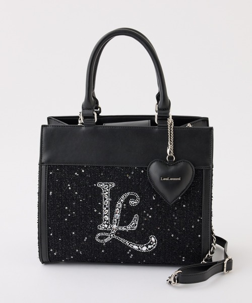 one after another NICE CLAUP(ワンアフターアナザーナイスクラップ)の「【LouLoumei】ビジューロゴミニトートバッグ(トートバッグ・レディース・ピンク/アイボリー/ブラック・FREE)」の19枚目の写真