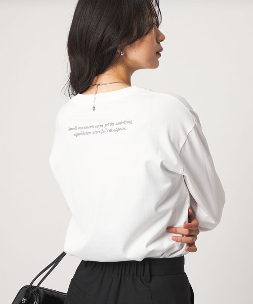 green label relaxing(グリーンレーベルリラクシング)の「ロゴ ロングスリーブ Tシャツ(Tシャツ/カットソー・レディース・その他1/オフホワイト/ベージュ/ダークグレー・FREE)」の10枚目の写真