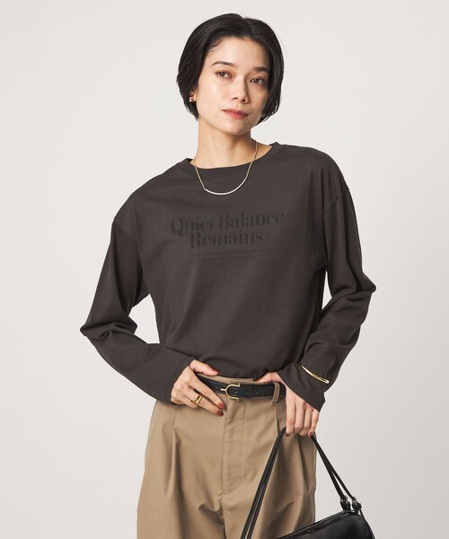 green label relaxing(グリーンレーベルリラクシング)の「ロゴ ロングスリーブ Tシャツ(Tシャツ/カットソー・レディース・その他1/オフホワイト/ベージュ/ダークグレー・FREE)」の11枚目の写真
