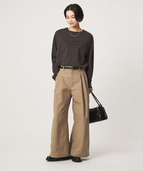 green label relaxing(グリーンレーベルリラクシング)の「ロゴ ロングスリーブ Tシャツ(Tシャツ/カットソー・レディース・その他1/オフホワイト/ベージュ/ダークグレー・FREE)」の14枚目の写真