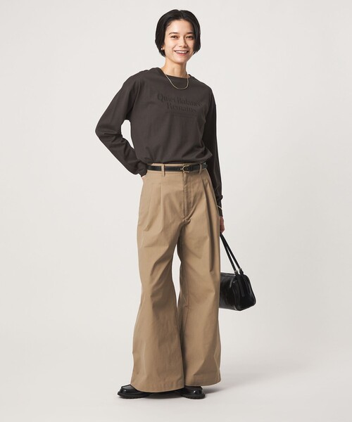 green label relaxing(グリーンレーベルリラクシング)の「ロゴ ロングスリーブ Tシャツ(Tシャツ/カットソー・レディース・その他1/オフホワイト/ベージュ/ダークグレー・FREE)」の15枚目の写真