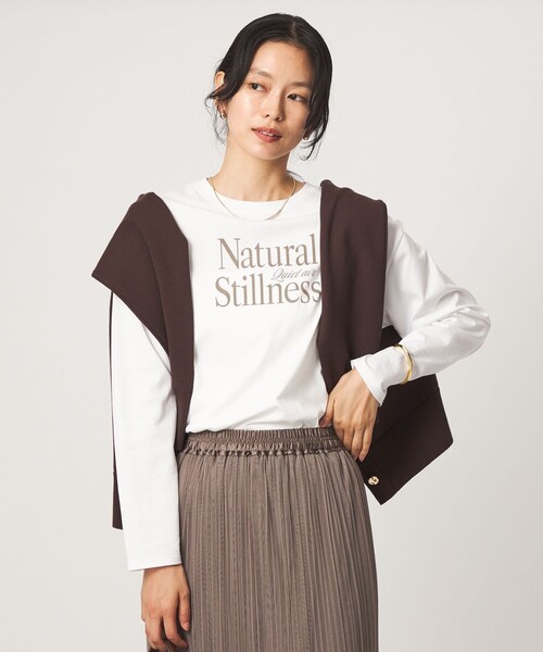 green label relaxing(グリーンレーベルリラクシング)の「ロゴ ロングスリーブ Tシャツ(Tシャツ/カットソー・レディース・その他1/オフホワイト/ベージュ/ダークグレー・FREE)」の16枚目の写真