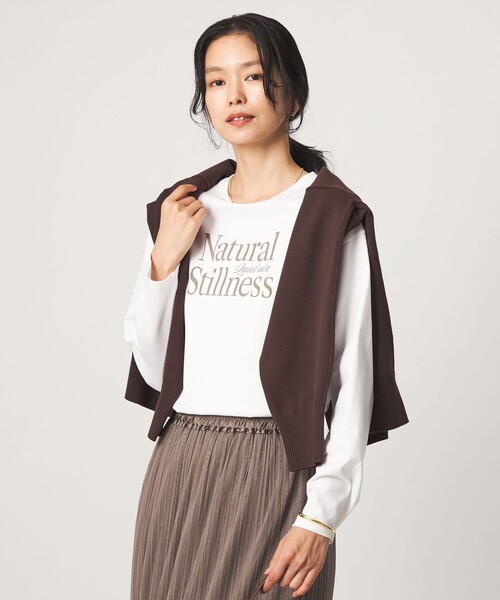 green label relaxing(グリーンレーベルリラクシング)の「ロゴ ロングスリーブ Tシャツ(Tシャツ/カットソー・レディース・その他1/オフホワイト/ベージュ/ダークグレー・FREE)」の17枚目の写真
