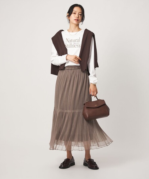 green label relaxing(グリーンレーベルリラクシング)の「ロゴ ロングスリーブ Tシャツ(Tシャツ/カットソー・レディース・その他1/オフホワイト/ベージュ/ダークグレー・FREE)」の18枚目の写真