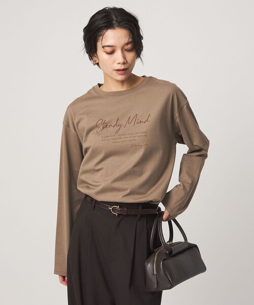 green label relaxing(グリーンレーベルリラクシング)の「ロゴ ロングスリーブ Tシャツ(Tシャツ/カットソー・レディース・その他1/オフホワイト/ベージュ/ダークグレー・FREE)」の20枚目の写真