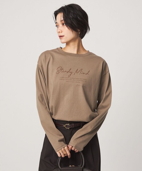 green label relaxing(グリーンレーベルリラクシング)の「ロゴ ロングスリーブ Tシャツ(Tシャツ/カットソー・レディース・その他1/オフホワイト/ベージュ/ダークグレー・FREE)」の21枚目の写真