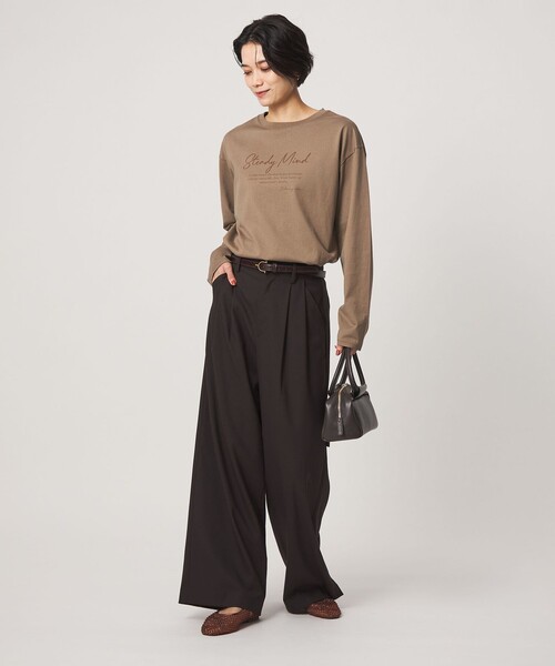 green label relaxing(グリーンレーベルリラクシング)の「ロゴ ロングスリーブ Tシャツ(Tシャツ/カットソー・レディース・その他1/オフホワイト/ベージュ/ダークグレー・FREE)」の22枚目の写真