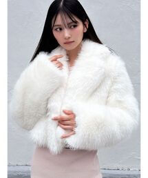 フェイクファーショートジャケット