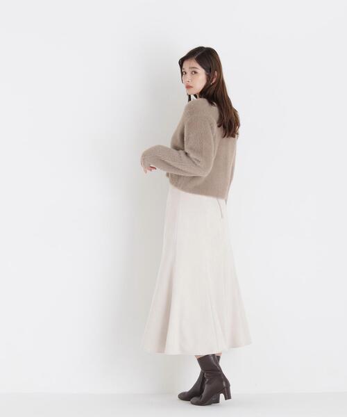 NATURAL BEAUTY BASIC(ナチュラルビューティーベーシック)の「フェイクスエードマーメイドスカート(スカート・レディース・ライトグリーン/ベージュ/ブラウン・SMALL/MEDIUM)」の7枚目の写真