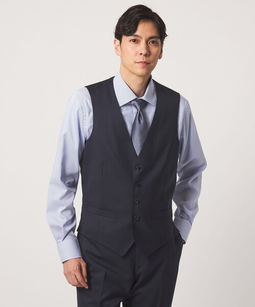 A DAY IN THE LIFE UNITED ARROWS(アデイインザライフユナイテッドアローズ)の「サージ ベスト-3ピース対応-<A DAY IN THE LIFE>(ベスト・メンズ・ブラック/ネイビー/ダークグレー・48/50/46/52)」の1枚目の写真