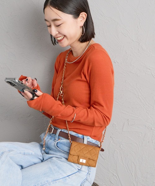 VELETTO（ベレット）の「[VELETTO/ベレット] フェイクスエード キルティングミニショルダーバッグ（ショルダーバッグ・レディース・ブラウン/ダークブラウン/キャメル・F）」の12枚目の写真
