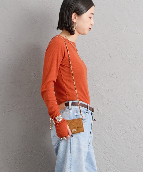 VELETTO（ベレット）の「[VELETTO/ベレット] フェイクスエード キルティングミニショルダーバッグ（ショルダーバッグ・レディース・ブラウン/ダークブラウン/キャメル・F）」の15枚目の写真