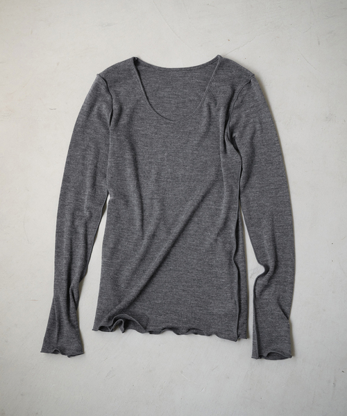 EMILY WEEK(エミリーウィーク)の「Super120's 2WAYウールプルオーバー(Tシャツ/カットソー・レディース・ホワイト/チャコールグレー/ボルドー・FREE)」の20枚目の写真