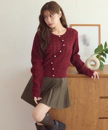 wave openwork knit / ウェーブスカシアミニット