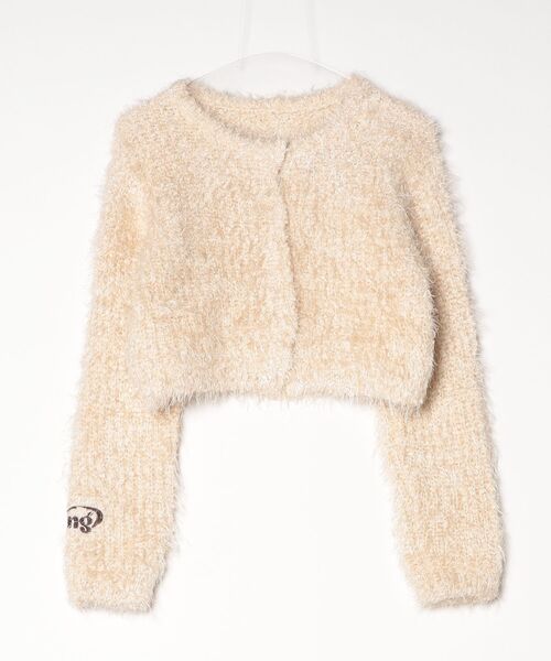 younger song(ヤンガーソング)の「yung logo 2way lame cardigan(カーディガン/ボレロ・メンズ・グレー/Beige/Navy・フリー)」の1枚目の写真