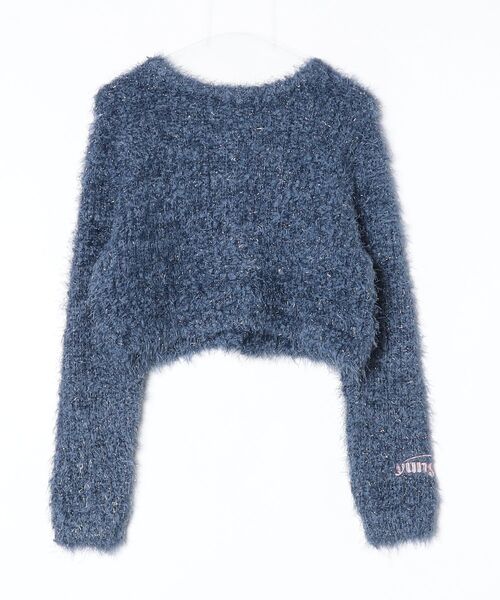 younger song(ヤンガーソング)の「yung logo 2way lame cardigan(カーディガン/ボレロ・メンズ・グレー/Beige/Navy・フリー)」の4枚目の写真