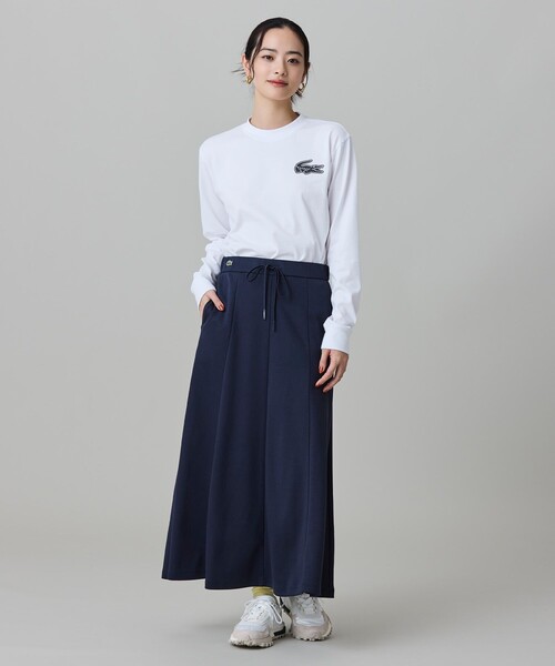LACOSTE(ラコステ)の「ダブルフェイス マーメイドスカート(スカート・レディース・ダークネイビー/ライトグレー・40/34/38/36)」の8枚目の写真
