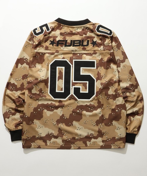FUBU（ フブ）の「【FUBU/フブ】Game Shirts/ナンバリング フットボールゲームシャツ（Tシャツ/カットソー・メンズ・ブラック/カモフラージュ・M/XL/XXL/L）」の10枚目の写真