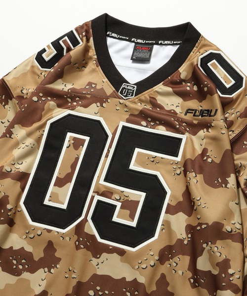 FUBU（ フブ）の「【FUBU/フブ】Game Shirts/ナンバリング フットボールゲームシャツ（Tシャツ/カットソー・メンズ・ブラック/カモフラージュ・M/XL/XXL/L）」の9枚目の写真