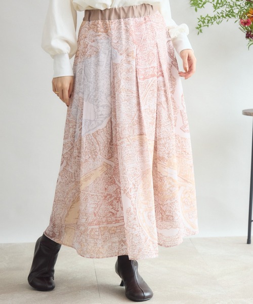 KATHARINE ROSS(キャサリンロス)の「チェス街プリントスカート(スカート・レディース・ブラック/ブラウン・SMALL/MEDIUM)」の2枚目の写真