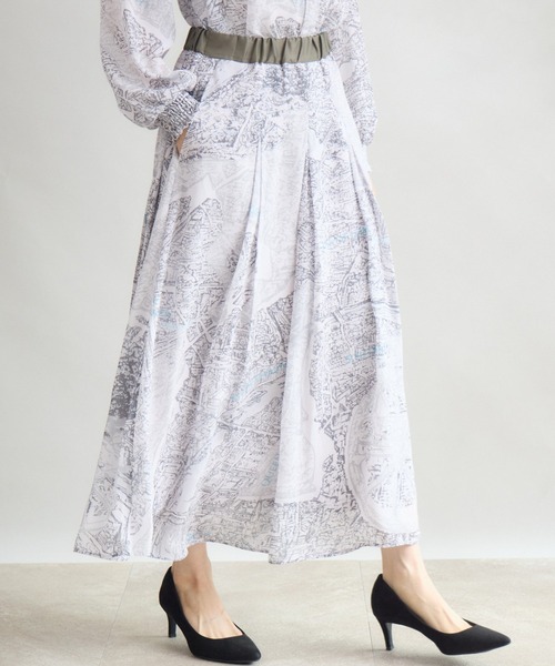 KATHARINE ROSS(キャサリンロス)の「チェス街プリントスカート(スカート・レディース・ブラック/ブラウン・SMALL/MEDIUM)」の1枚目の写真