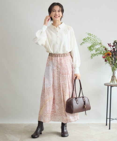 KATHARINE ROSS(キャサリンロス)の「チェス街プリントスカート(スカート・レディース・ブラック/ブラウン・SMALL/MEDIUM)」の9枚目の写真