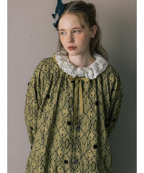 TSUHARU by Samansa Mos2（ツハルバイサマンサモスモス）の「【Embroidery collection】総刺繍コート（その他アウター・レディース・グリーン系その他/チャコールグレー・F）」の5枚目の写真