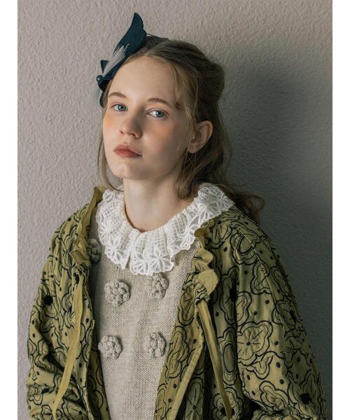 TSUHARU by Samansa Mos2（ツハルバイサマンサモスモス）の「【Embroidery collection】総刺繍コート（その他アウター・レディース・グリーン系その他/チャコールグレー・F）」の6枚目の写真