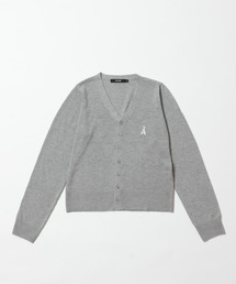 【UNISEX】ALAND／Ａロゴ12ゲージ Vネックカーディガン